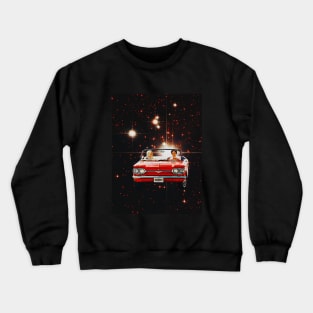 We'll Run Away - Space Collage, Retro Futurism, Sci Fi Crewneck Sweatshirt